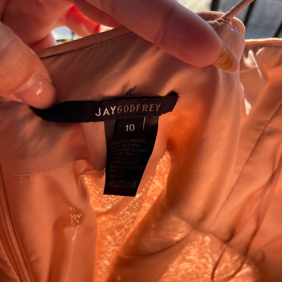 Jay Godfrey spaghetti strap Rose gold sequin dress with side slit - Picture 6 of 7